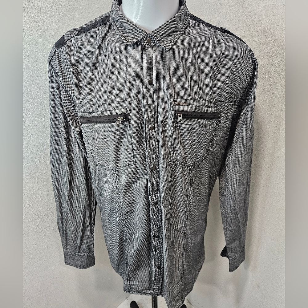 Marc Ecko Cut & Sew men's button long-sleeve XL